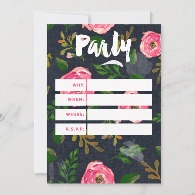 Complete las tarjetas de la invitación - dril de (Anverso)