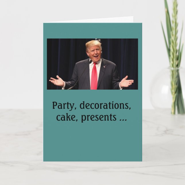 "Complicada" tarjeta de cumpleaños de Donald Trump (Anverso)