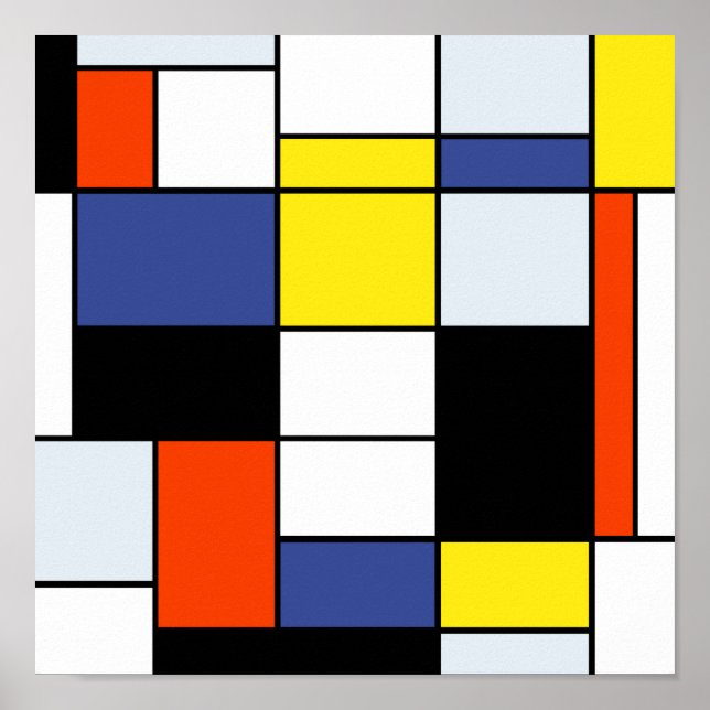 Composición A de Piet Mondrian - Arte Moderno Abst (Frente)