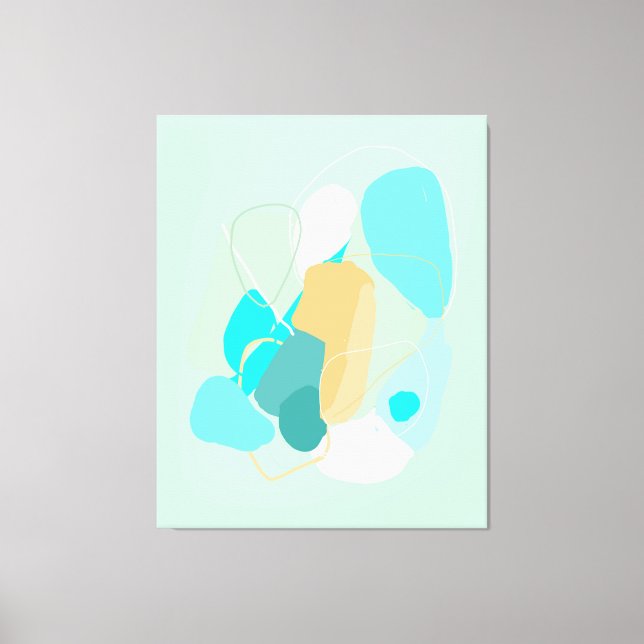 Composición abstracta sutil Impresión de lienzo es (Anverso)