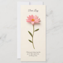 Composición con flor y gratitud