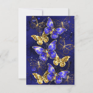 Composición con mariposas de zafiro