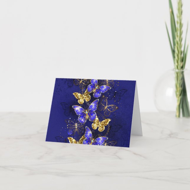 Composición con mariposas de zafiro (Anverso)