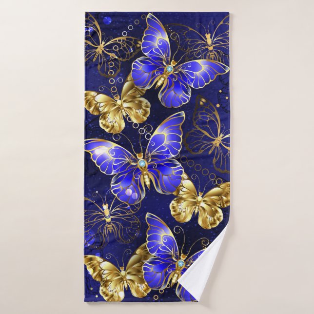 Composición con mariposas de zafiro (Toalla de baño)
