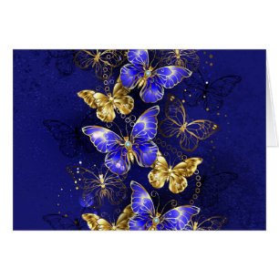 Composición con mariposas de zafiro