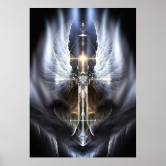 Composición de arte fractal de Heavenly Angel Wing