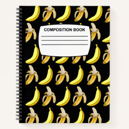 Composición de banana cuaderno de cuaderno de gran