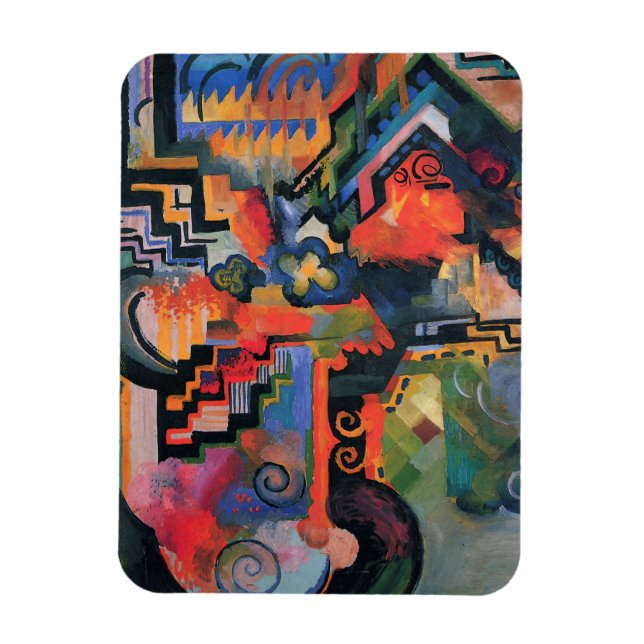 "Composición de color" Imán de arte (Vertical)