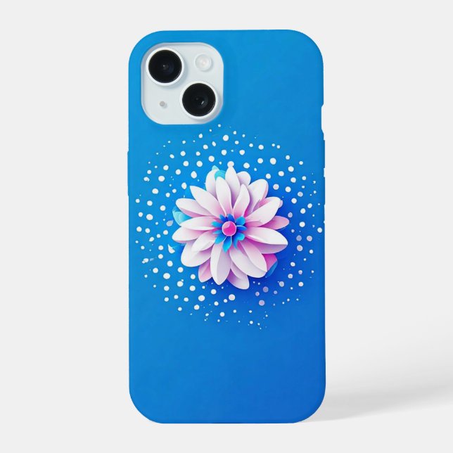 Composición de flores coloridas sobre fondo azul (Reverso )