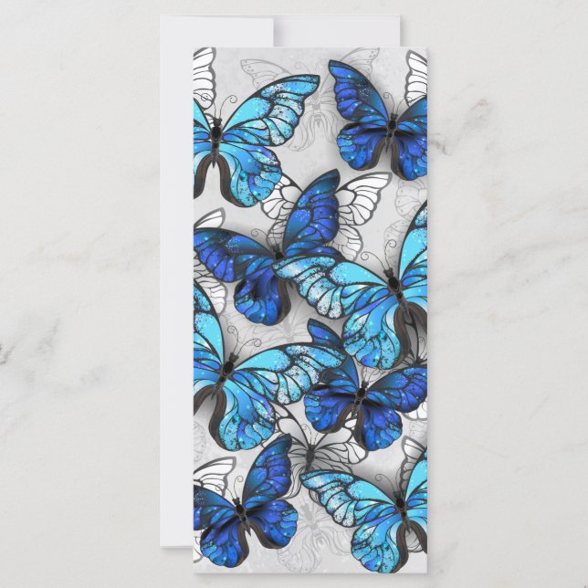 Composición de las mariposas blancas y azules (Anverso)