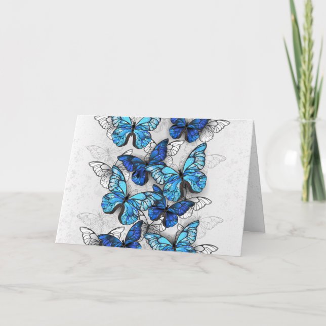 Composición de las mariposas blancas y azules (Anverso)
