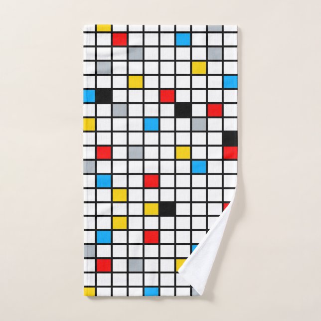 Composición Minimalista geométrica mondrica modern (Toalla de mano)