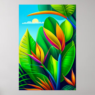 Composición tropical - Imprimir arte de lienzo