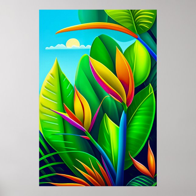 Composición tropical - Imprimir arte de lienzo (Frente)
