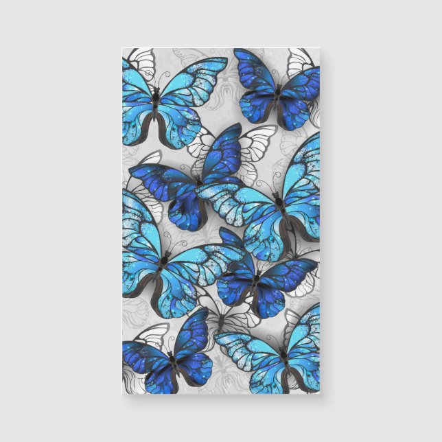 Composition of White and Blue Butterflies (Anverso)