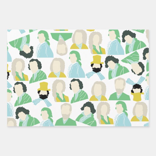 Compositores famosos envolviendo papel (Anverso)
