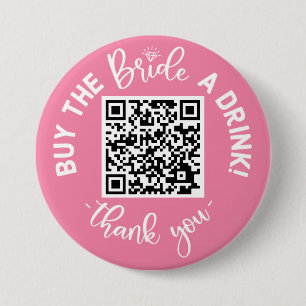 Compra A La Novia Una Bebida Código QR Botón Bache