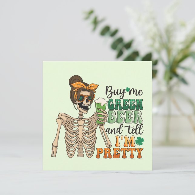 Compra cerveza verde - Skeleton | Día de San Patri (Anverso de pie)