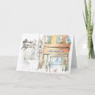 compra en tarjeta de felicitación de parís