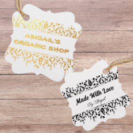 Compra orgánica etiqueta moderna de presentación d