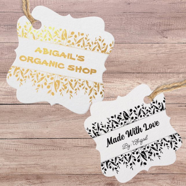 Compra orgánica etiqueta moderna de presentación d (Subido por el creador)