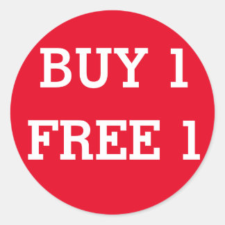 Compra redonda 1 Etiqueta de venta libre 1 tienda