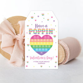 Comprando etiquetas de regalo, etiqueta de San Val