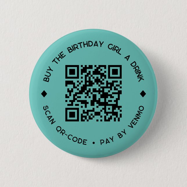 Comprar a la CUMPLEAÑERA un Código QR de Botón de  (Anverso)