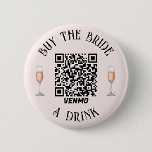 Comprar a la NOVIA una Bebida Botón QR Elegante