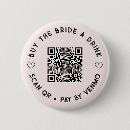 Comprar a la NOVIA una Bebida Código QR Botón Rosa