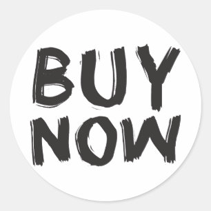 Comprar ahora pegatinas minoristas para promoción
