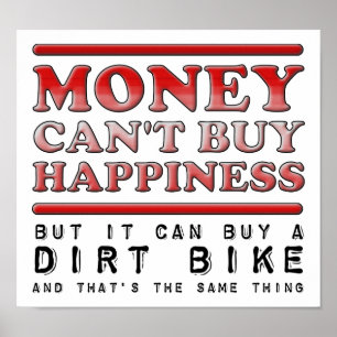 Comprar Felicidad Póster Divertido de Moto de Cros
