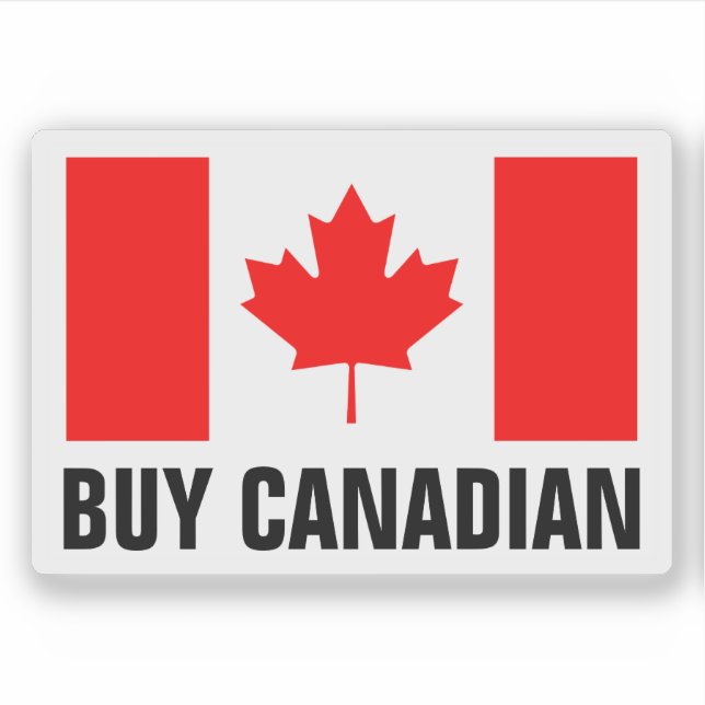 Comprar pegatinas de vinilo canadienses con bander (Anverso)