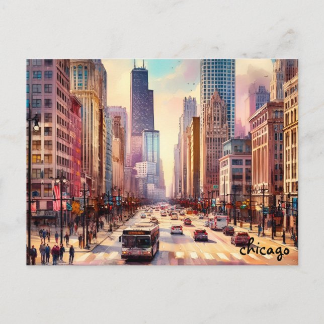 comprar postales de Travel Vintage chicago (Anverso)