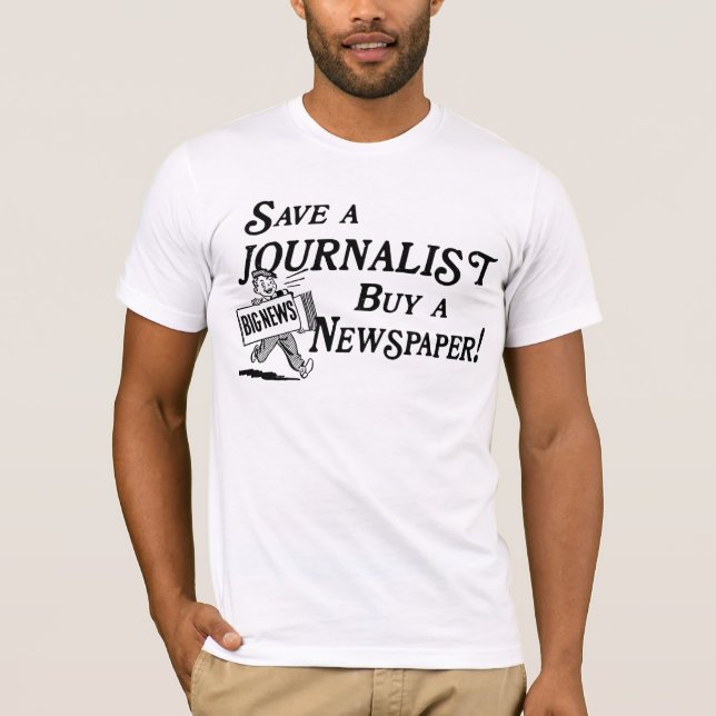 Comprar un periódico salva una camiseta de periodi (Anverso)