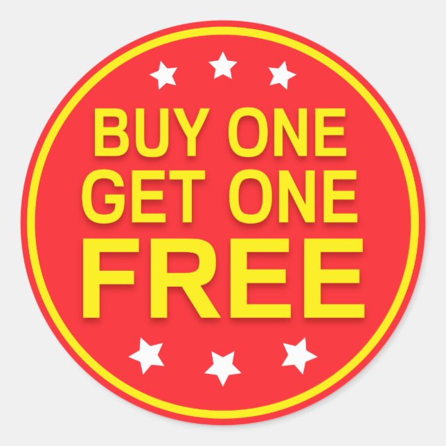 Comprar uno para conseguir un pegatina minorista a (Anverso)