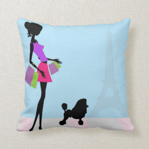 Compras en París: almohada decorativa