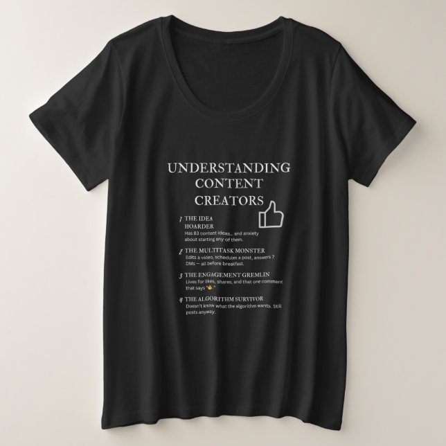 Comprender los creadores de contenido - Negro (Anverso del diseño)