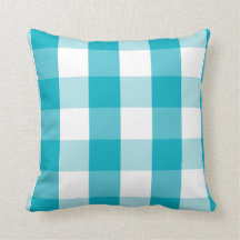 Comprobación de búfalo - Cojín decorativo azul scu