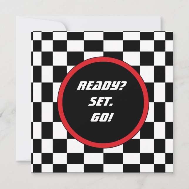 Comprobadores de Carreras Invitaciones de fiesta d (Anverso)