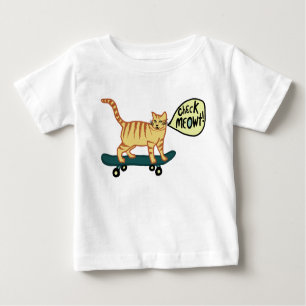 Comprobar la camiseta de gato de Meowt Punny Skate