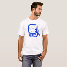 Comprobar la camiseta de la cinta azul del colon