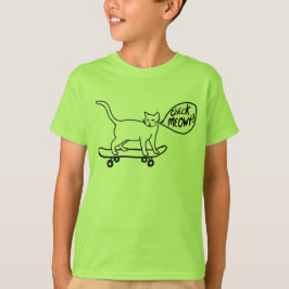 Comprobar la camiseta del gato de Meowt Punny Skat