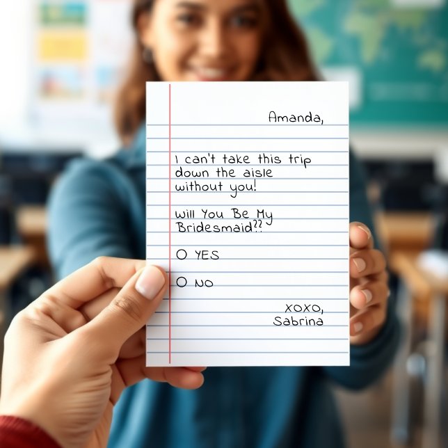 Comprobar si la propuesta de la dama de honor de l (Check Yes or No Notepaper Bridesmaid Proposal
)