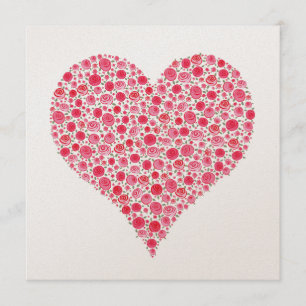 Compromiso con dos invitaciones rosadas metálicas