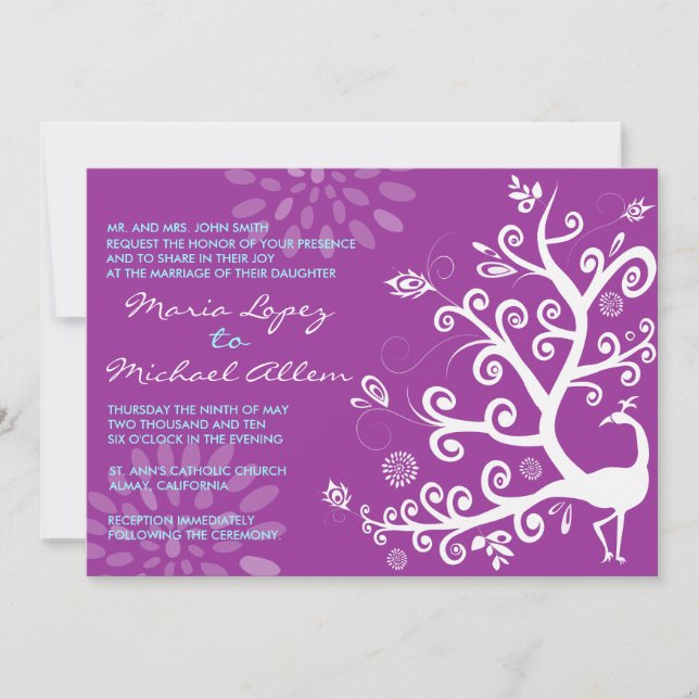 Compromiso de Invitación a Boda de Pájaro Amor Páj (Anverso)