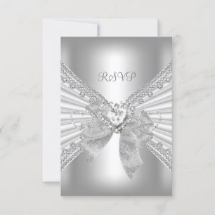 Compromiso RSVP Diamante Corazón Blanco Arco de Pl