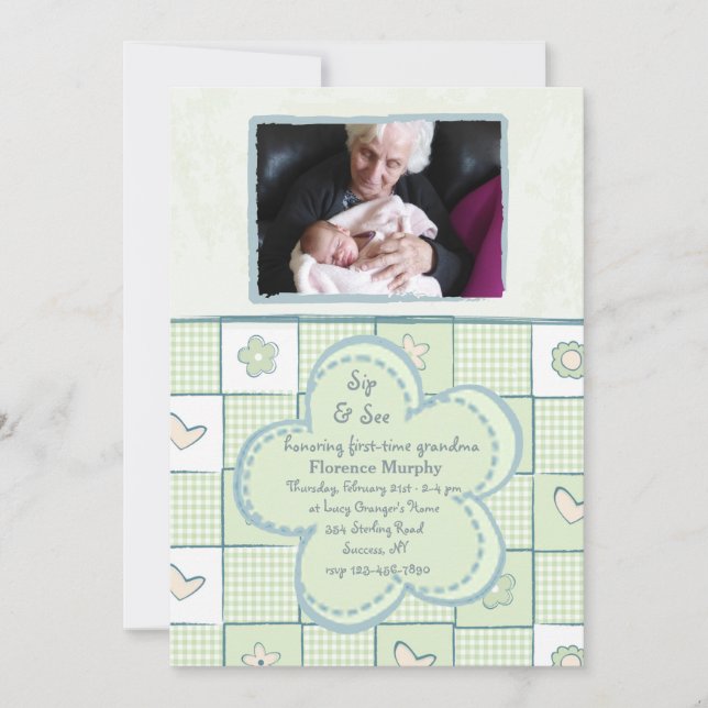 Compruebe el sorbo y vea la invitación de la foto (Anverso)