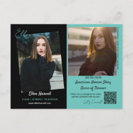 Compuesto de modelo de actor 3 tarjeta de promoció