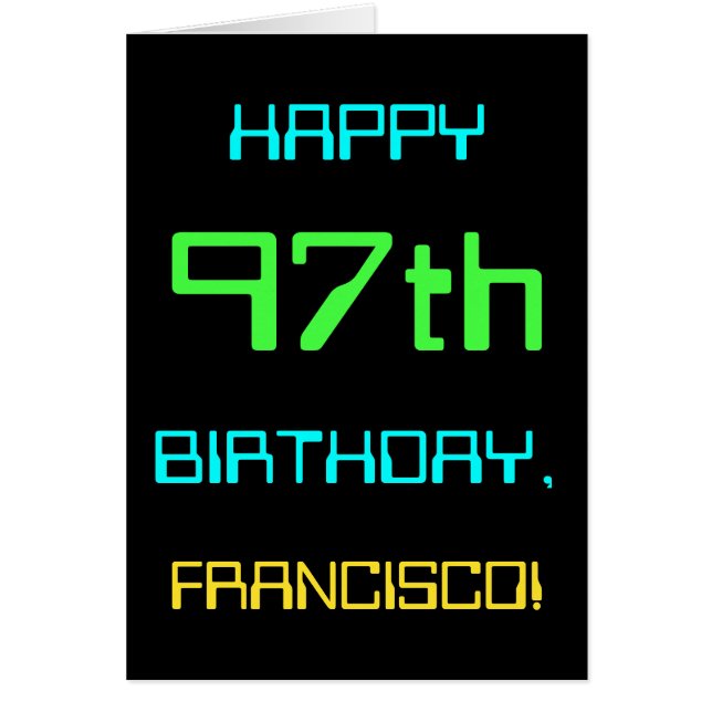 Computación digital divertida 97º cumpleaños (Frente)